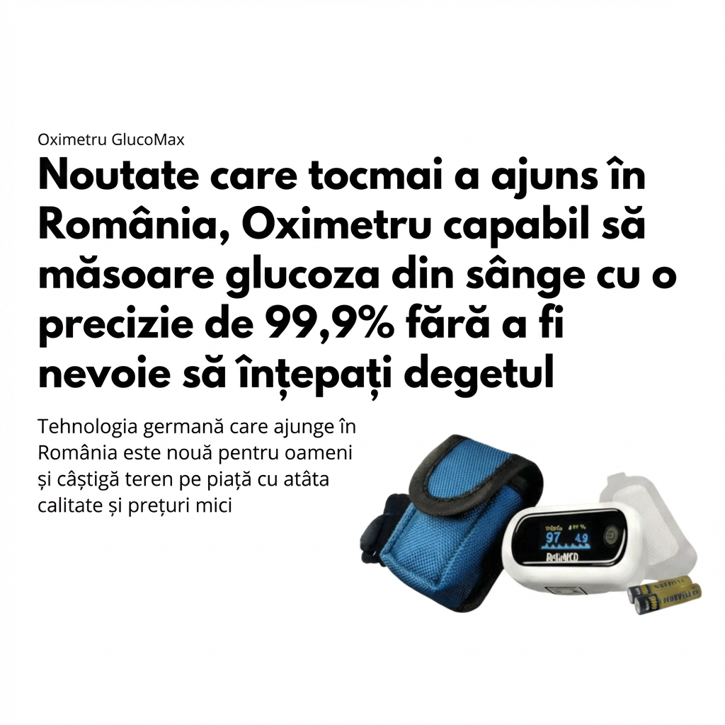 GlucoMax - Monitor glicemie fără înțepături | rapid, simplu și precis — Precizie de 99,9%